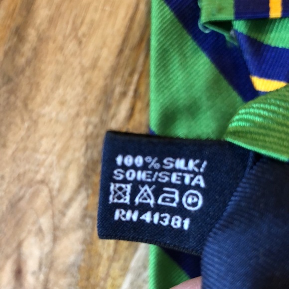 Vtg RALPH LAUREN Tie Diagonal Stripe Silk ITALY Made PREPPY Classic Business - Picture 6 of 14